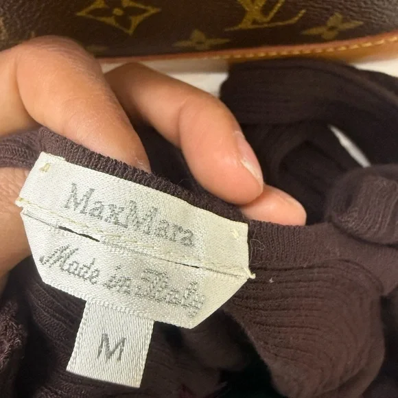 MaxMara short Elegant Brown Sleeveless top - Picture 7 of 9